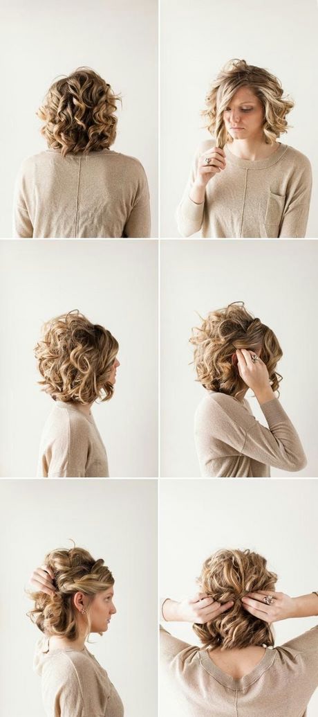 cute-easy-updos-for-short-curly-hair-90_4 Aranyos könnyű updos rövid göndör haj