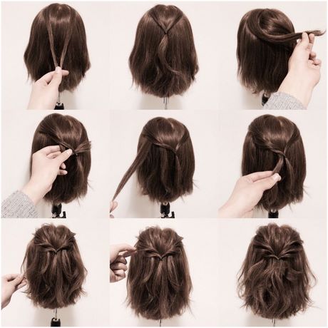 easy-hairstyles-to-do-at-home-for-short-hair-85_5 Könnyű frizurák otthon a rövid hajra
