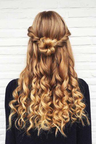 cute-up-down-hairstyles-36_11 Aranyos fel frizura