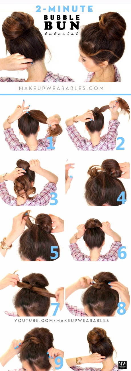 easy-hair-buns-for-medium-length-hair-95_10 Könnyű haj zsemle közepes hosszúságú hajhoz
