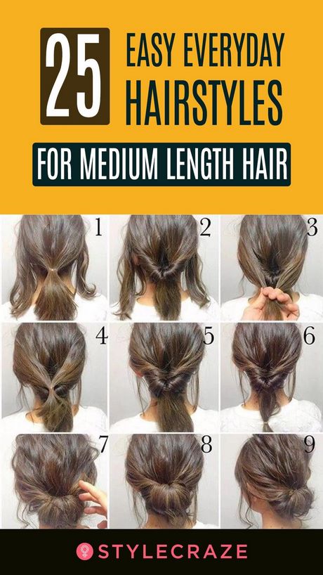 easy-simple-hairstyles-for-medium-length-hair-97_15 Egyszerű egyszerű frizurák közepes hosszúságú hajra