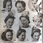 1950-es évek kalapok és frizurák